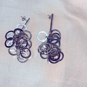 Pianegonda sterling silver earrings by circular drops